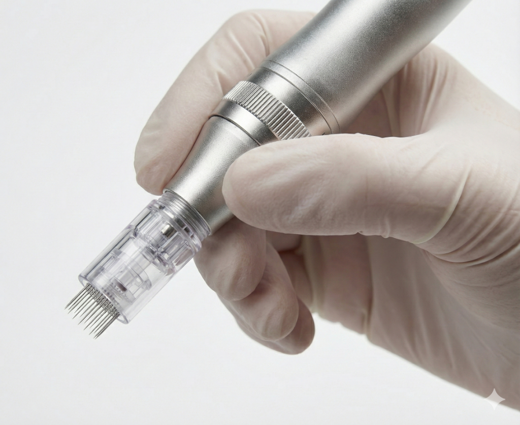 Картридж дермапена с микроиглами крупным планом